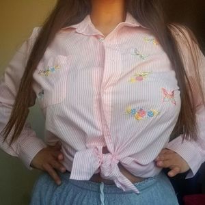 Vintage pastel button down